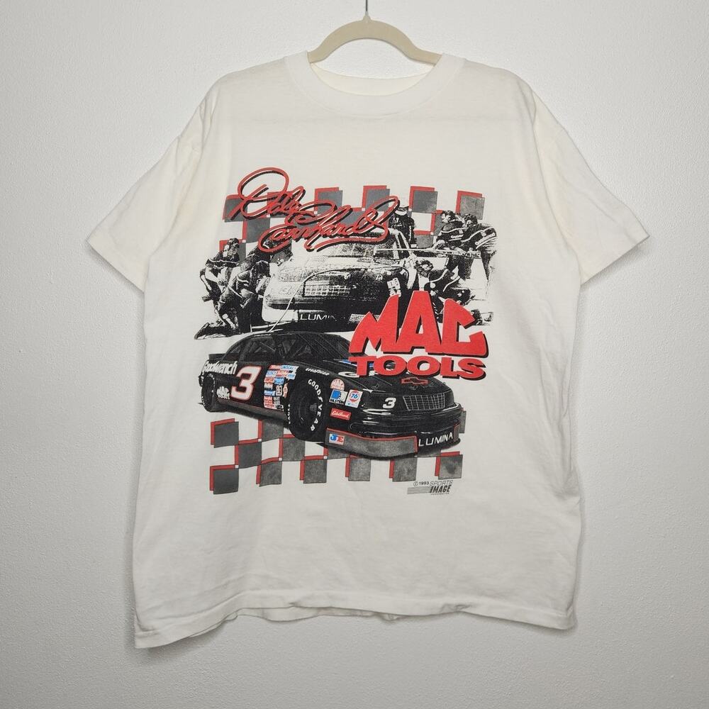 Vintage Dale Earnhardt Spots Image Large White Nascar Winston Racing 90s